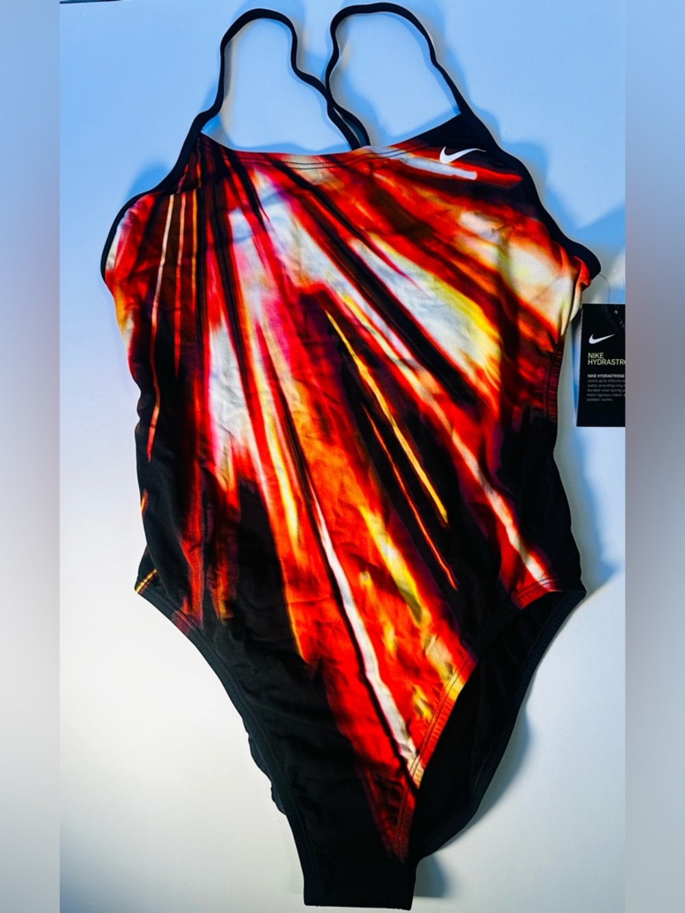 Nike Women’s Space Highway Hi-cut Graphic One-Piece Swimsuit Fire Pink Size 12